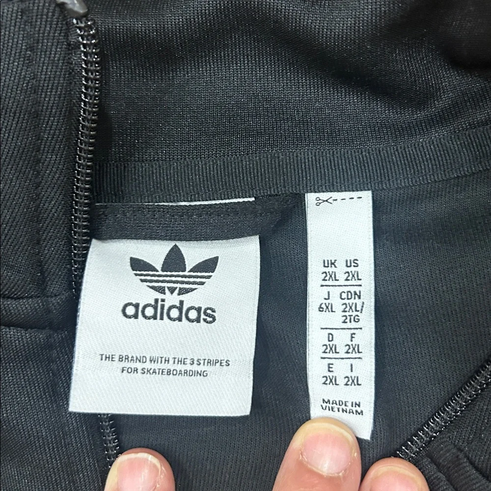 Adidas Black Jacket with White Accents - Picture 2 of 4
